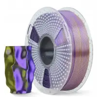 PLA+ Selyem tripla színű Fekete-Arany-Lila filament 1.75mm 1kg