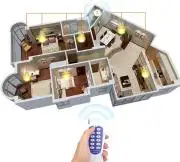 12 csatornás relés vevő, 100m távirányító