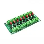 Galvanikus leválasztó panel, 8 csatornás, optócsatolókkal