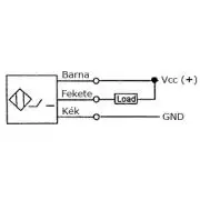 Induktív közelítéskapcsoló NPN Záró (NO) 5VDC 18mm