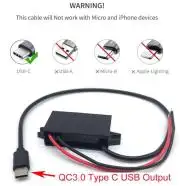 DC/DC Konverter be 12V ki 5V, USB C-type