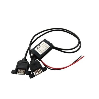 DC-DC konverter, 15W, 3A átalakító, dupla USB anya lengő