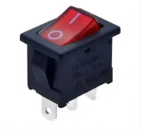 Kapcsoló (mini, billenő, 1ák. 2áll., neon világítású)