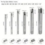 6db-os sérült tört menetfúró eltávolító, menetfúró kiszedő, M4-M12