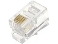 RJ9 telefon dugó lapos sodrott kábelhez 4p4c
