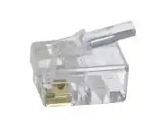 RJ9 telefon dugó lapos sodrott kábelhez 4p4c