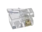 RJ9 telefon dugó lapos sodrott kábelhez 4p4c