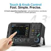 FNIRSI Digitális oszcilloszkóp, 3 az 1-ben 100MHz 500MS/s 2D15P