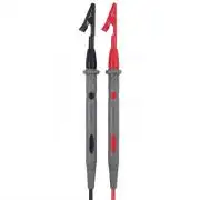 Műszerzsínórokra csatlakoztatható univerzális csipesz, piros-fekete párban