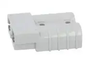 Nagyáramú DC csatlakozó, vezeték-vezeték, hermafrodita dugó, 2P, préseléses, szürke