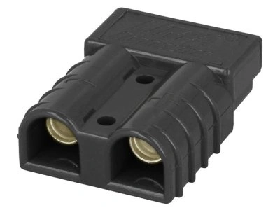 Nagyáramú DC csatlakozó, vezeték-vezeték, hermafrodita dugó, 2P, préseléses, szürke