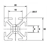 30x30 Bosch aluprofil