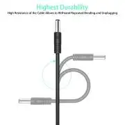 DC tápkábel hosszabbító, 2m,  apa-apa