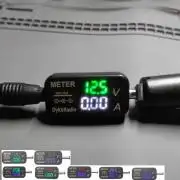 DC 5.5/2.1mm csatlakozós Feszültség és Áram mérő