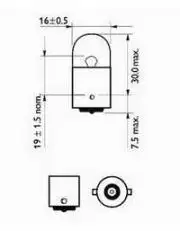SCT Germany 202044 12V 10W R10W BA15s izzó, Long Life