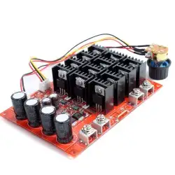 DC motor fordulatszám szabályzó kijelzővel, irányváltóval, PWM, 10...50V, 40A