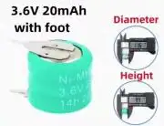 Akkumulátor NiMh 3.6V 20mAh