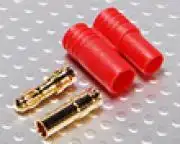 Akku csatlakozó pár 3.5mm aranyozott Védő műanyaggal