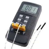 Digitális hőmérő műszer, dupla bemenet (-50°C ~  1300°C)