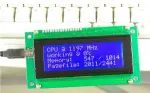 USB-s LCD 20x4 KIT Fehér karakter, Kék háttérvilágítás