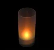 Led gyertya, mécses, szenzoros, sárgás (Kifutott termék!)