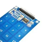 4x4 mátrix gomb panel, érintős, kapacitív