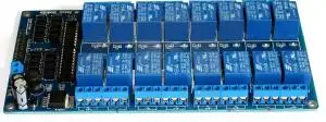 16 csatornás relé modul panel