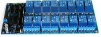 16 csatornás relé modul panel