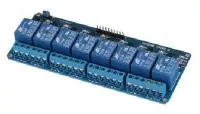 8 csatornás relé modul panel
