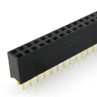 Tüskesor 2.54mm, 2x 40 pin, anya (hüvelysor)