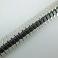 Tüskesor 2.54mm, 1x 40 pin, apa, görbe